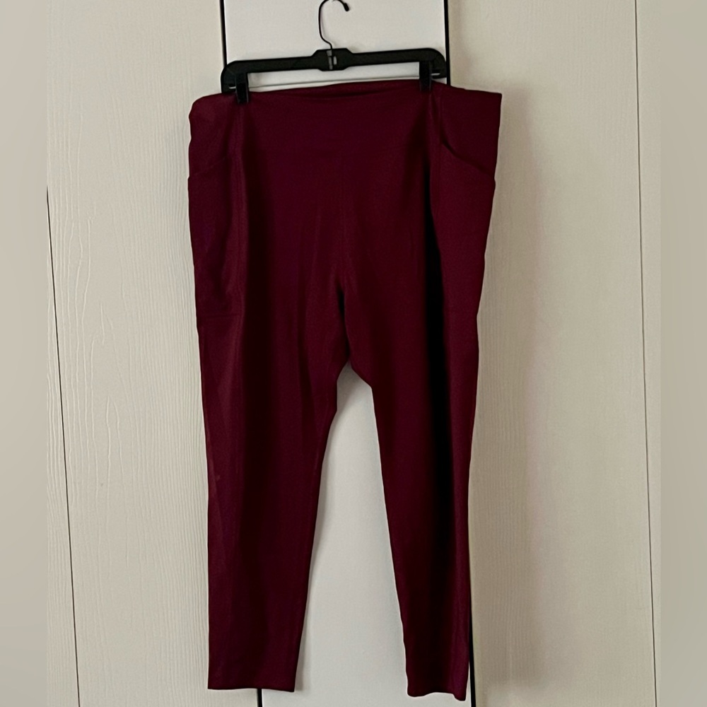 6XL Girlfriend Collective Maroon Leggings